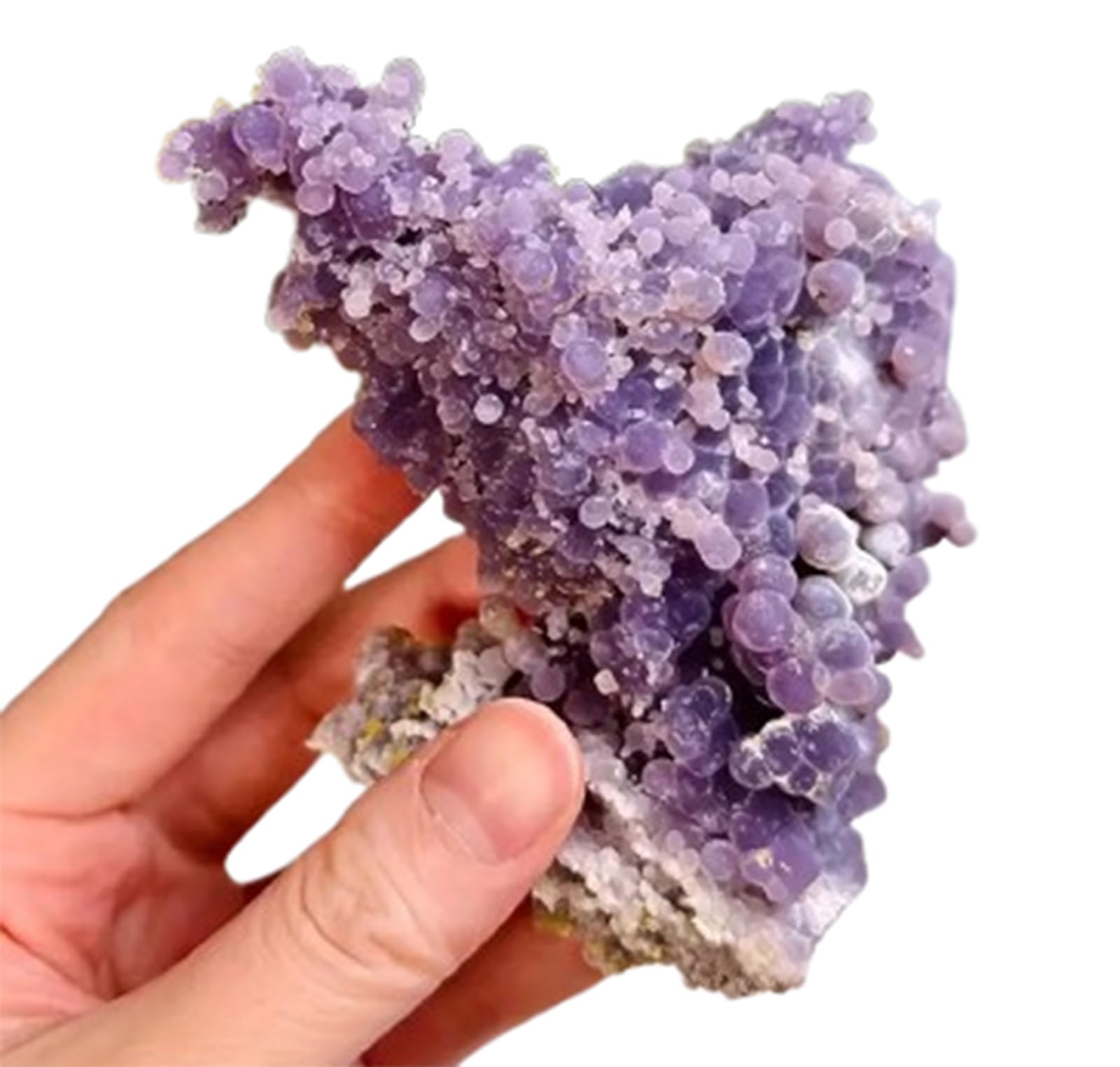 NHDVDVAV Natural Grape Agate Mineral Specimen Raw Crystal Stone Gemstone for Reiki,Healing,Home Decoration,Crystal Collection,Fish Tank Landscaping,10~20g