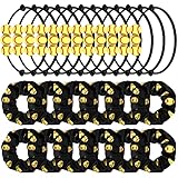 Hicarer 24 Pcs Softball Charm Bracelets and Sport Hairbands Set Adjustable Inspirational Beads Wristband, Softball Scrunchies for Athlete Teens Adults Sports Party Favors