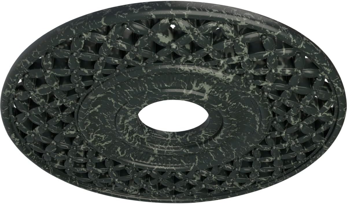 Ekena Millwork CM22RBPTC 22-1/4 x 4-3/4 x 1-1/4 Robin Ceiling Medallion, Painted Turtle Crackle
