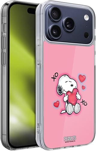 Vista 155 de Head Case Designs Funda de gel suave con licencia oficial de Peanuts I Love Pattern Snoopy Boardwalk Airbrush compatible con Apple iPhone 15