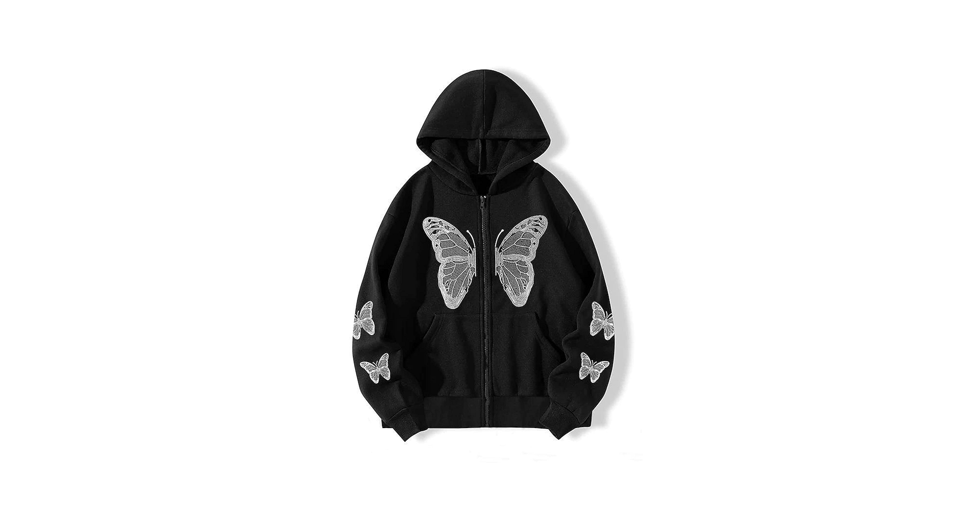 【X-girl】BUTTERFLY ZIP UP HOODIE X-girl - BUTTERFLY ZIP UP HOODIE / ブラック | Tempt