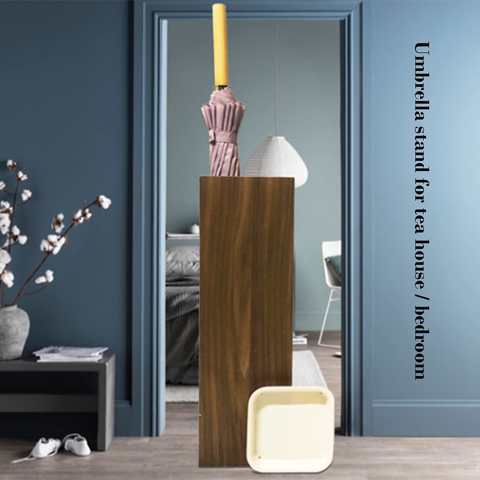 Portaombrelli Da Parete Yasoe In Metallo E Legno - Soluzione