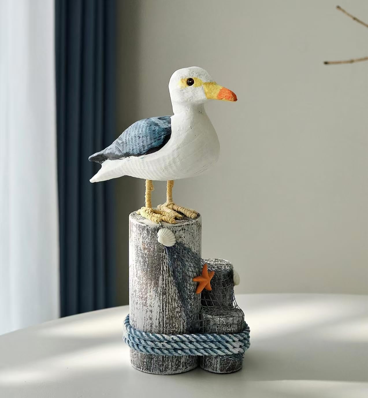 Amazon.com: Mediterranean Style Decorative Seagull Figurine, White