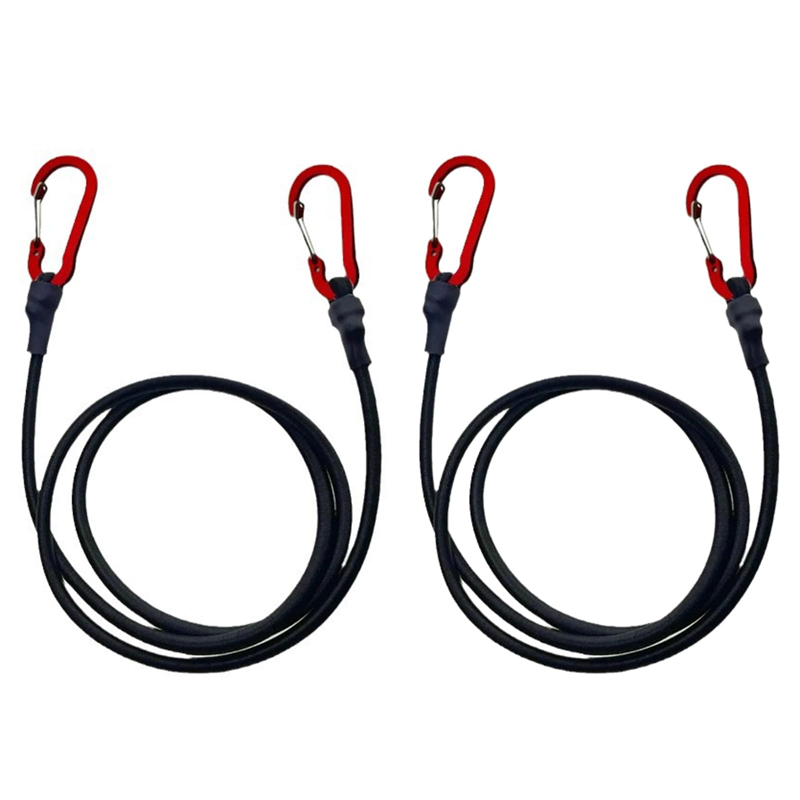 Bungee Cord with Carabiner Hook, 60cm / 90cm / 120cm Luggage Strap Elastic Tie Strap String Tension Rope Expander with Hook Bungee Cord with Carabiner