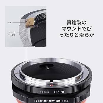 CANON FD 35mm&28mm&FD→NEXマウント変換 SET 中古品 Canon FD レンズマウントアダプターのSony E カメラ FD-E - K&F