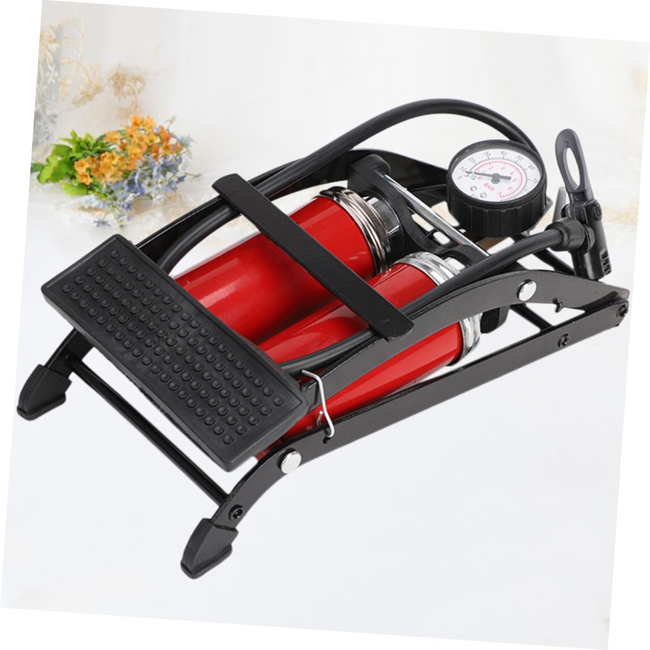 Toyvian Fußpumpe Inflator Tragbare Fahrradpumpe Mit Manometer Pedal Luftpumpe Pedale Luftdruck Fahrrad Luftdruck