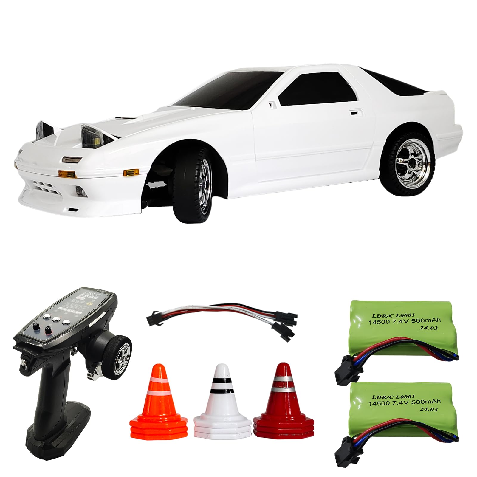 Amazon.com: Skymaker Mazda RX7-FC RC Drift Car - 1:18 LDRC RWD