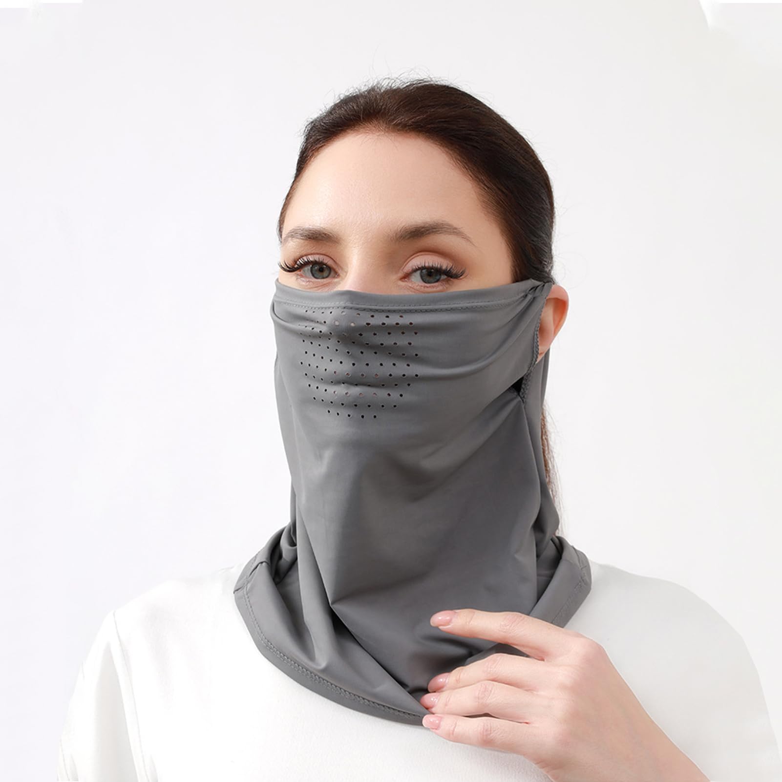 Alexis Leroy Unisex maska przeciwsłoneczna, ochrona przed wiatrem, zasłona na twarz ze szlufkami na uszy, przenośna maska chroniąca przed promieniowaniem UV, niewidoczna dla osób dojeżdżających do
