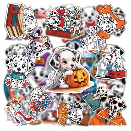 20PCS Dalmatian Dog Stickers Funny Cartoon Puppy Decals for Halloween Birthday School Supplies Water Bottles & DIY Crafts