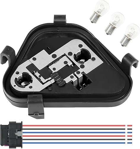 Soporte de lámpara trasera izquierda del lado del conductor con arnés y bombillas compatible con BMW Serie 3 320i 328i 335i 328d 2012 2013 2014 2015