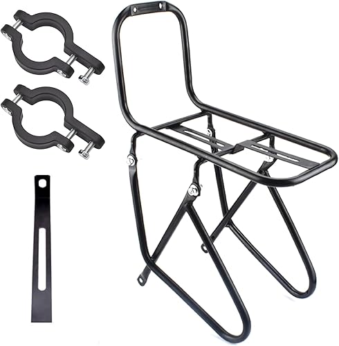 Bicycles Front Rack,15Kg Capacity Mountain Bicycles Pannier Rack Cargo Carriers Rack Steel Luggage Travel Carriers Rack