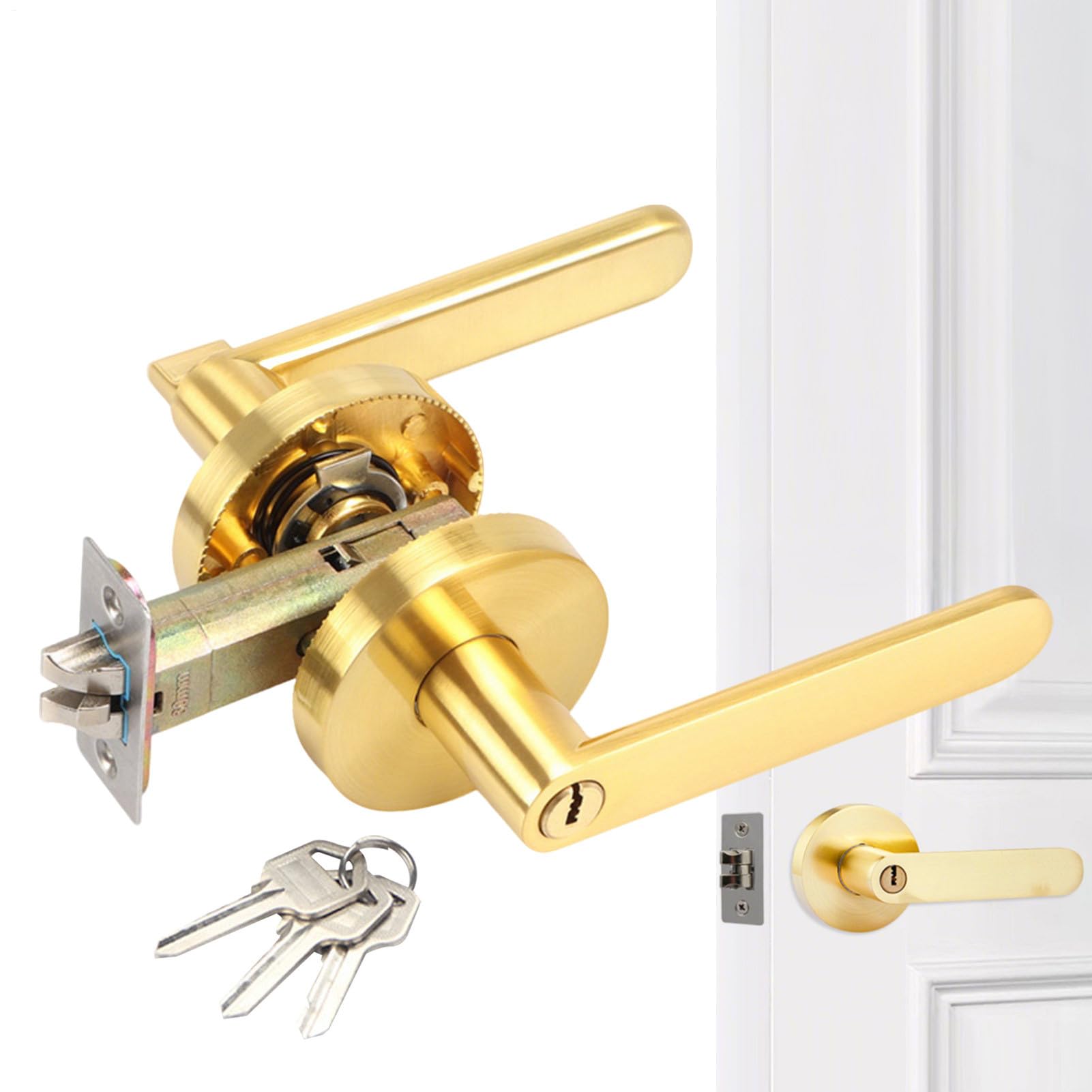 Poignées de porte de placard robustes au design d'aluminium doré haut de gamme