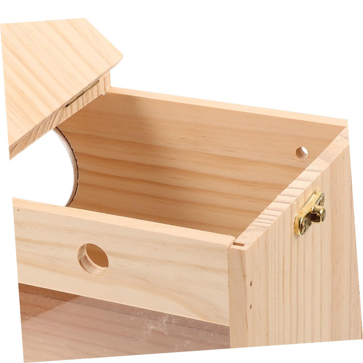 DOITOOL Caja Nido para Cría de Aves de Madera Beige para Pájaros Lugar Cálido y Seguro Accesorio Adecuado para Jaulas en Hogar y Jardín