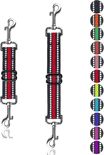 Miniatura 8 de Clip de seguridad para collar de punta, 2 unidades, conector de correa de perro, ajustable, reflectante, collar de punta, adaptador de correa, clip