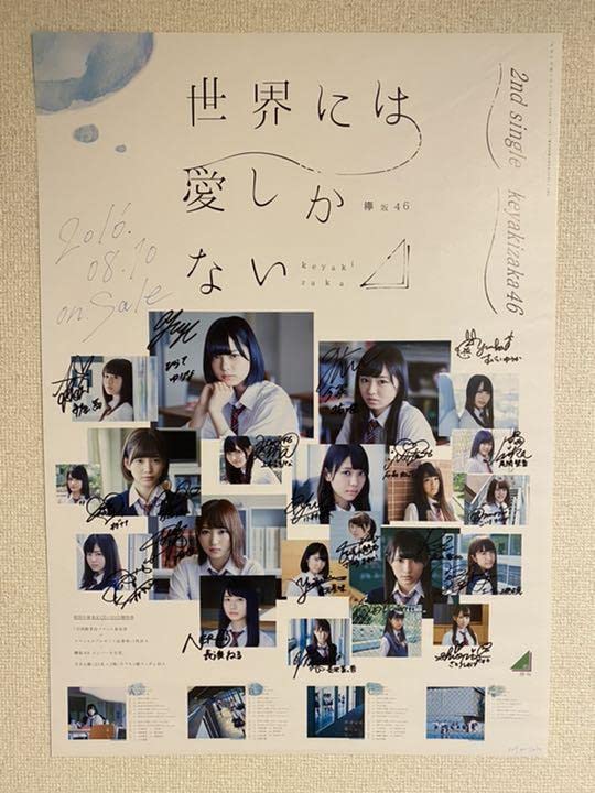 ひらがなけやき 不協和音 直筆サイン入りポスター