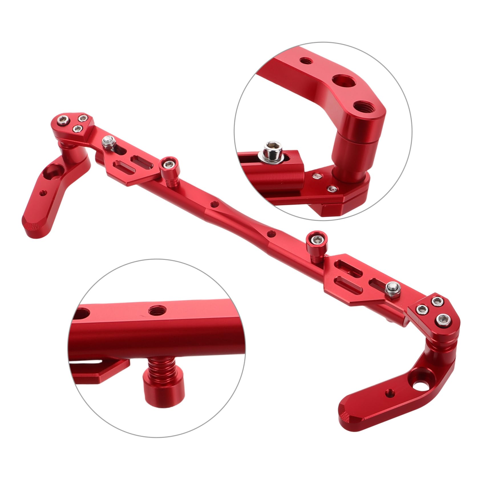 Cabilock Barre Extension Aluminium pour Guidon de avec Support de Téléphone Accessoire Multifonctionnel Adapté Aux et Véhicules Électriques Couleur Rouge