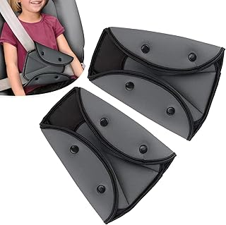 2PCS Kids Seatbelt Adjuster Seat Belt Pads Seatbelt Strap Cover Kids Seatbelt Strap Shoulder Pad Stable Triangle Shape Child Seat Safety Clip For Kids Seatbelt Protector