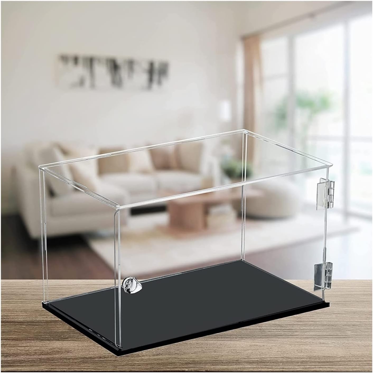 Amazon.co.jp 透明アクリル ディスプレイ アクリルディスプレイケースショーケース、キューブ防塵組み立てディスプレイボックス