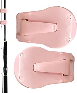 フィッシングロッドクリップ 釣り竿用留め具 アクセサリー ロッド固定具,2点 プロテクターアクセサリー 保護部品 釣り具保護 プロテクター付属 | 釣り竿クランプ,ボートストリング管理 キャスティングコントロール 位置決め用