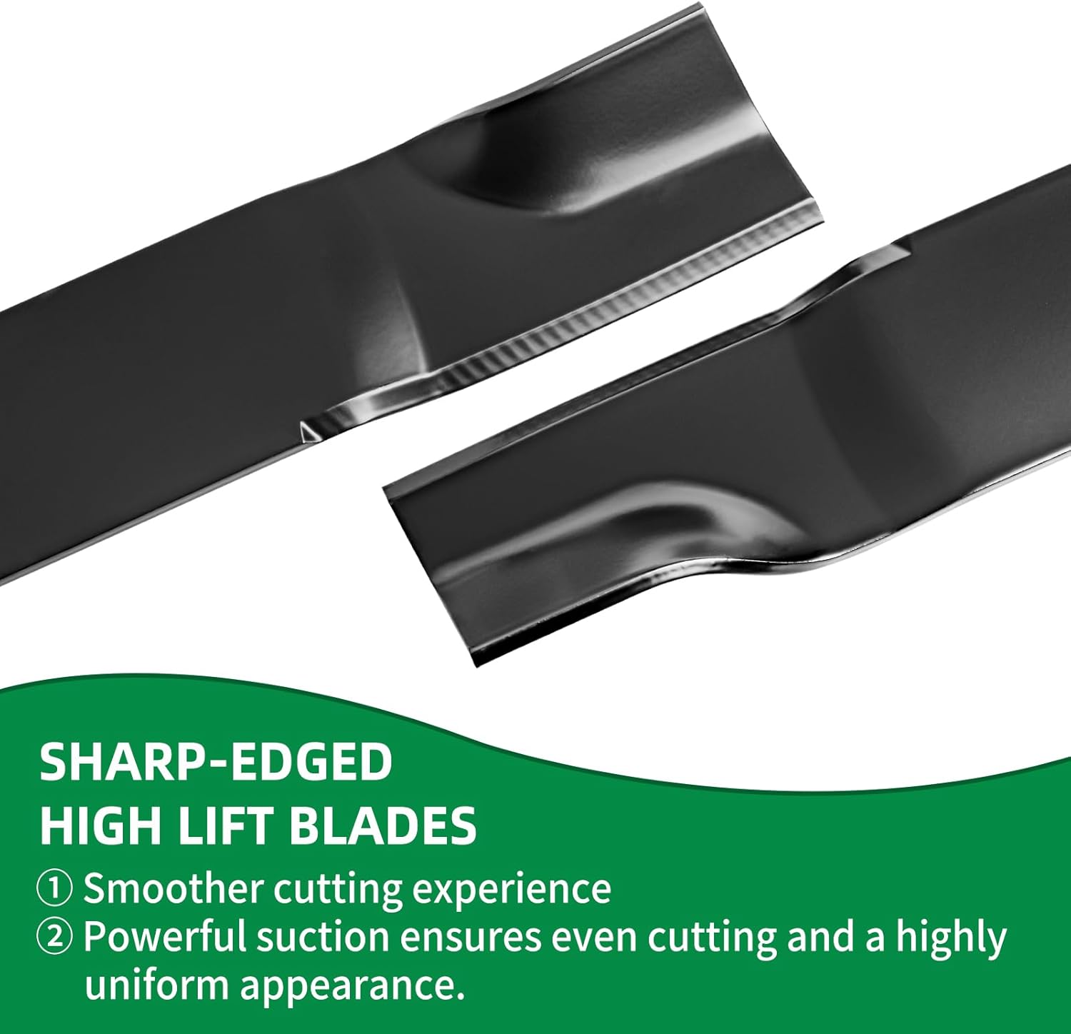 742-04415 High Lift Mower Blades Compatible with Cub Cad et 60" Cut Deck, 942-04415 Replacement Blades Fit for DS60/M60-CT/M60-KH ROPS/Recon 60, Replace for 01005338, 02005019, 01005338P, 3 Pack