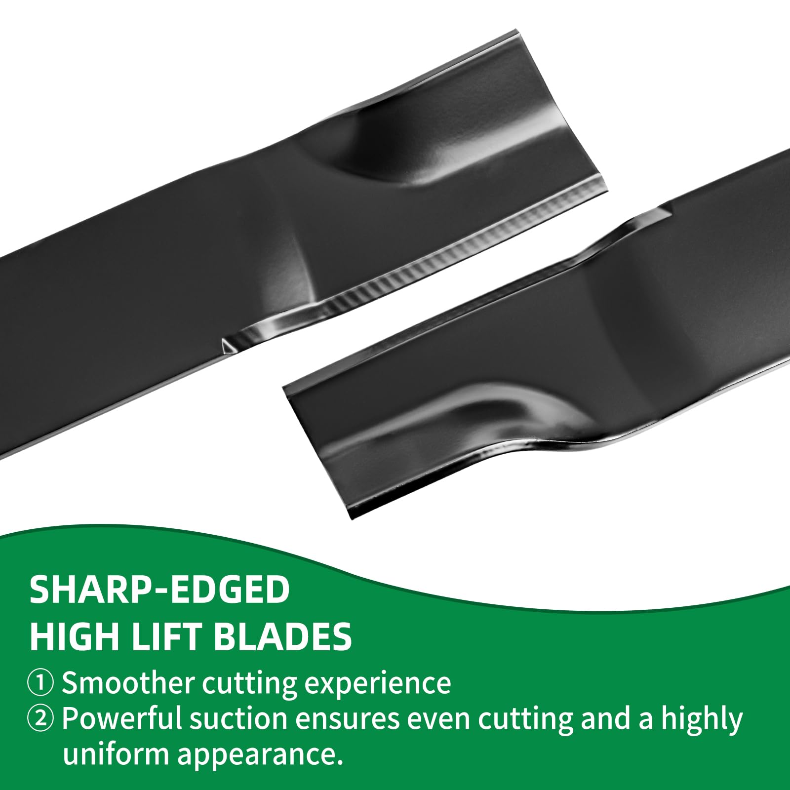 Cuchillas de cortacésped de alta elevación 742-04415 compatibles con Cub Cad et cubierta de corte de 60 pulgadas, cuchillas de repuesto 942-04415 para DS60/M60-CT/M60-KH ROPS/Recon 60, repuesto para