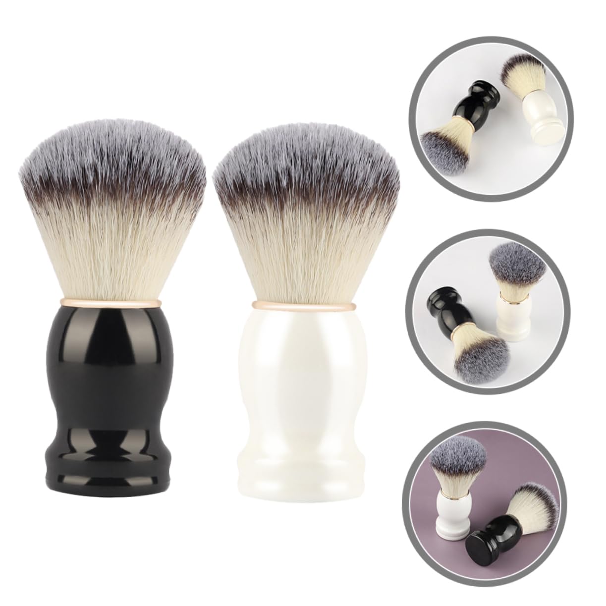 Healeved 2pcs Shaving Brush Set for Men Shaving Brush Kit Beard Cleaning Accessories