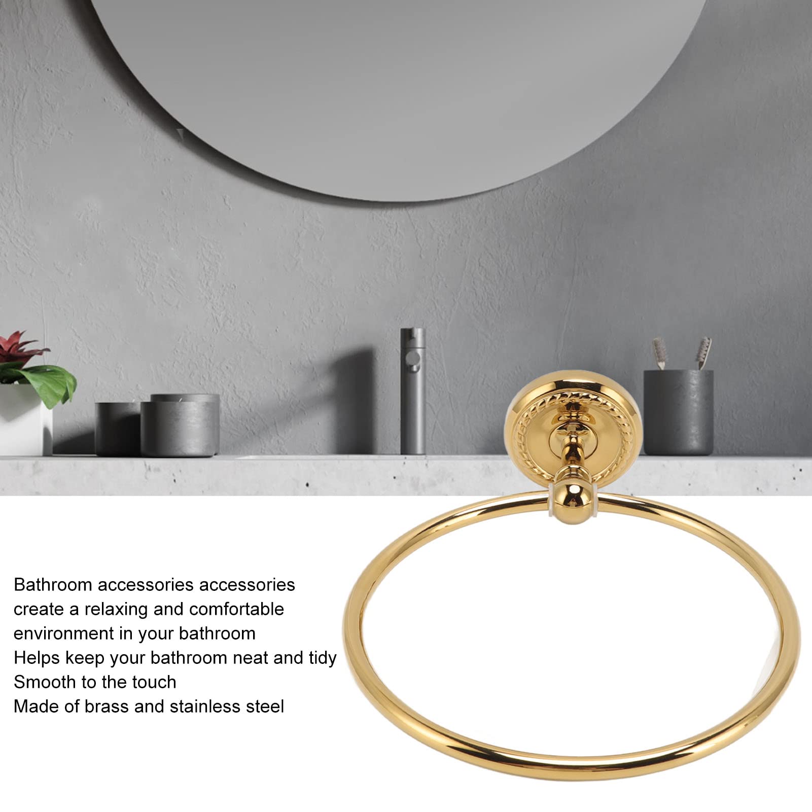 Brushed Gold Towel Ring | Floor And Decor - View #12