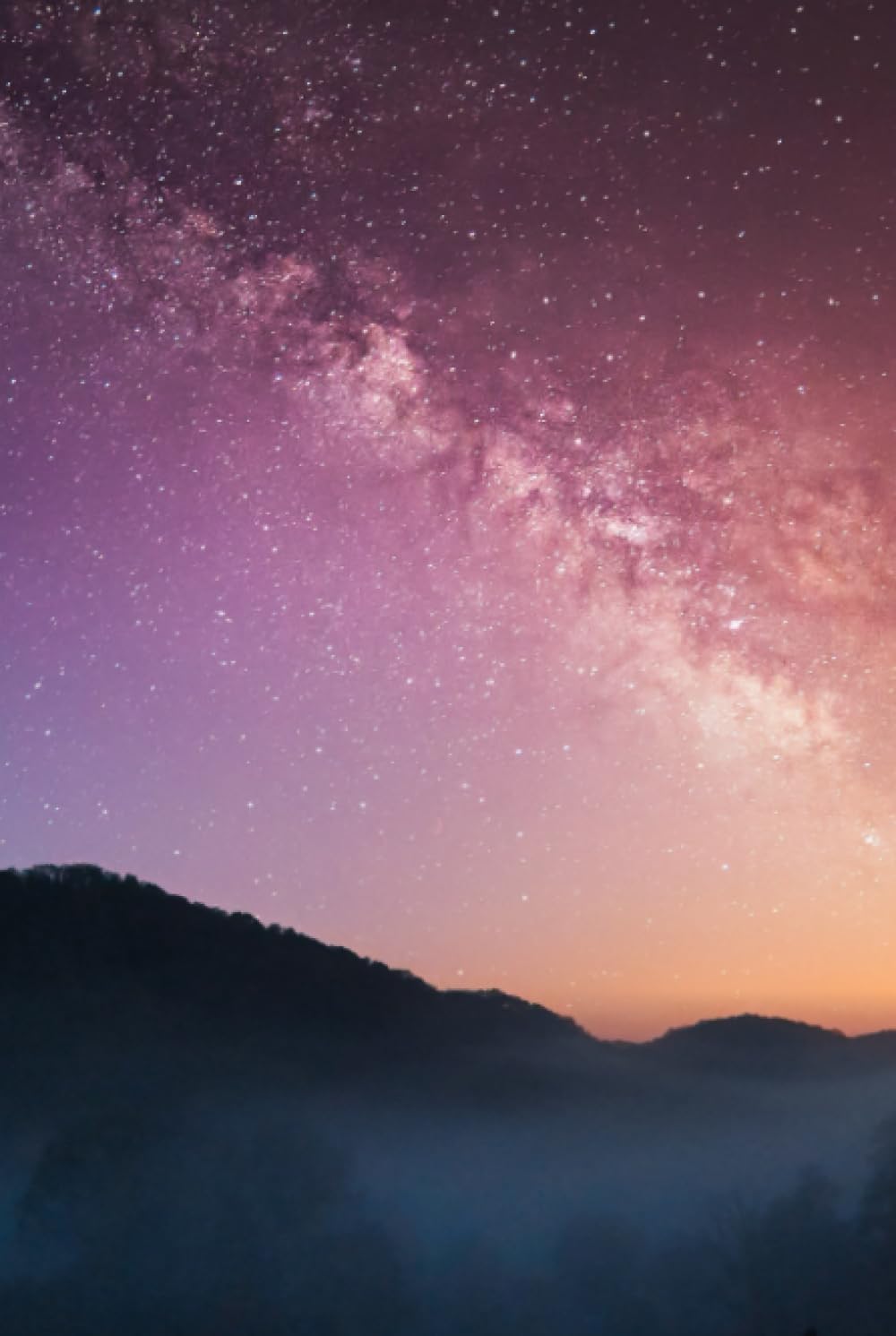 Independently published Galaxy Sunset with Mountains - Hardcover Journal: A diary/notebook for gratitude, dreams, and manifesting
