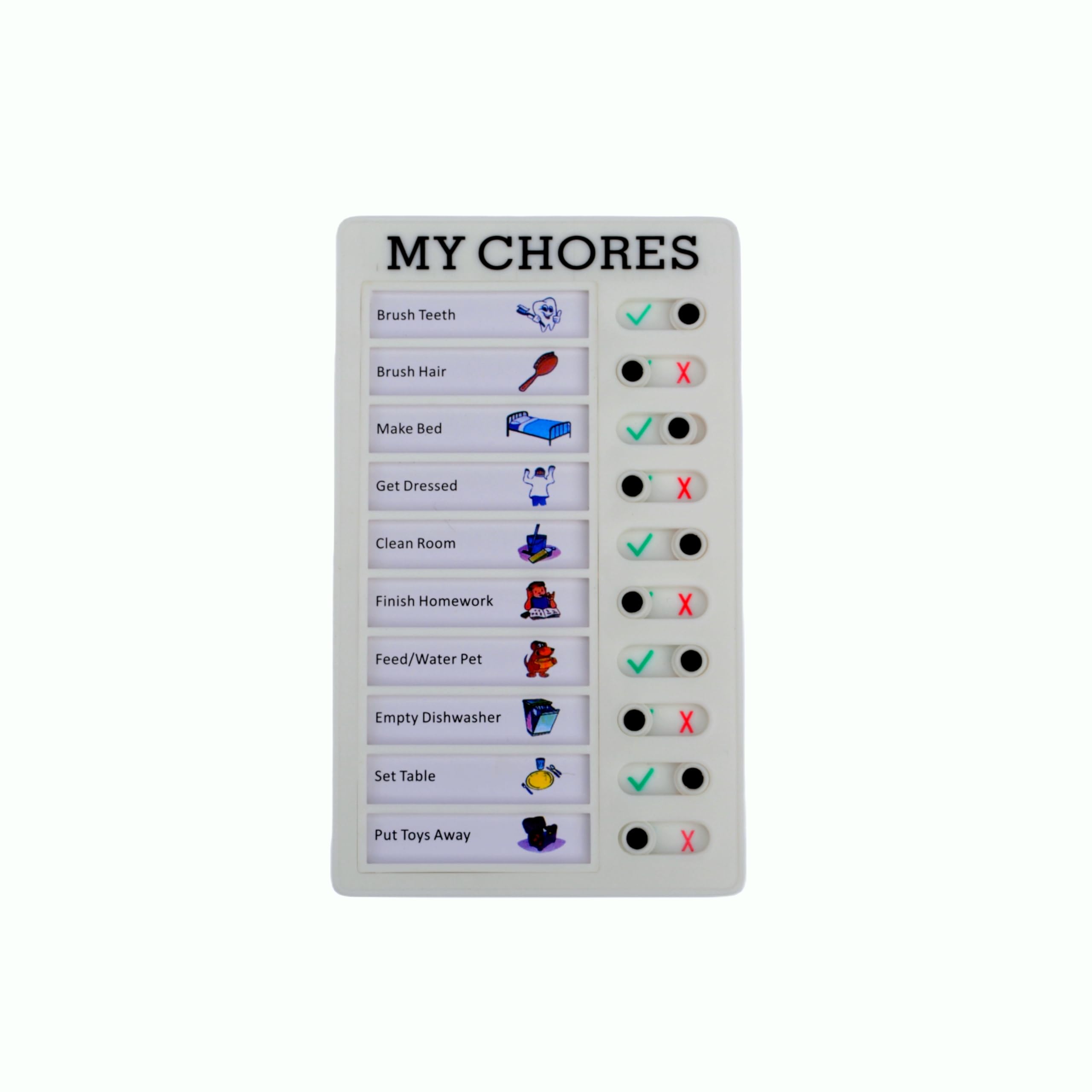Hananya Reusable Chore Chart for Kids & Adults, Portable DIY To-Do List, Sliding Routine Checklist Board, Detachable Planning Memo (Pack of 2)-picture-16