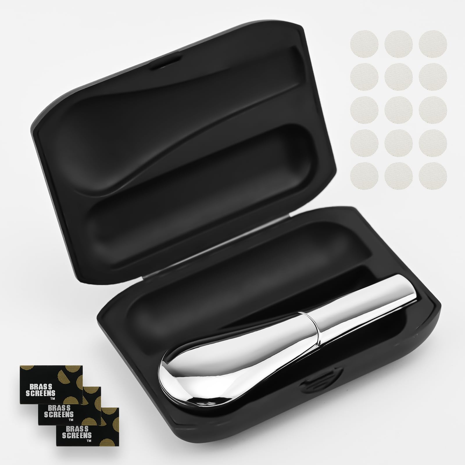 Short Metal Pipes, 4in Pipe Accessory Set (Sliver)