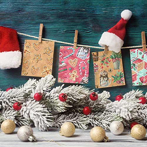 24 Pcs Christmas Scrapbook Paper Pad - 12X12 Scrapbook Paper Pack Xmas Pattern Origami Paper Scrapbooking Cardstock Paper Decorative Paper Journaling Paper For Diy Craft Cardmaking Photo Album #TOP6