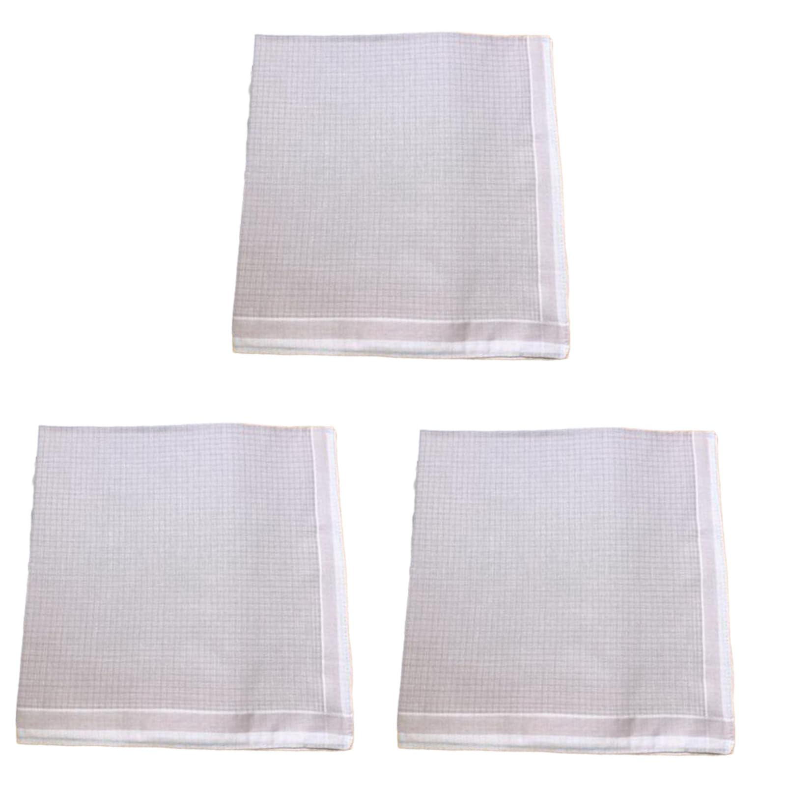 Buxuaaaa 3Pieces Men ' s Cotton Handkerchiefs Classical Type Handkerchief 43x43cm for Both Casual and Formal Setting Hankies Soft Cotton Hankies