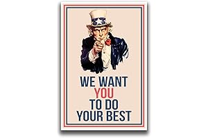 JSC376 Uncle Sam We Want You Classroom Poster for US History