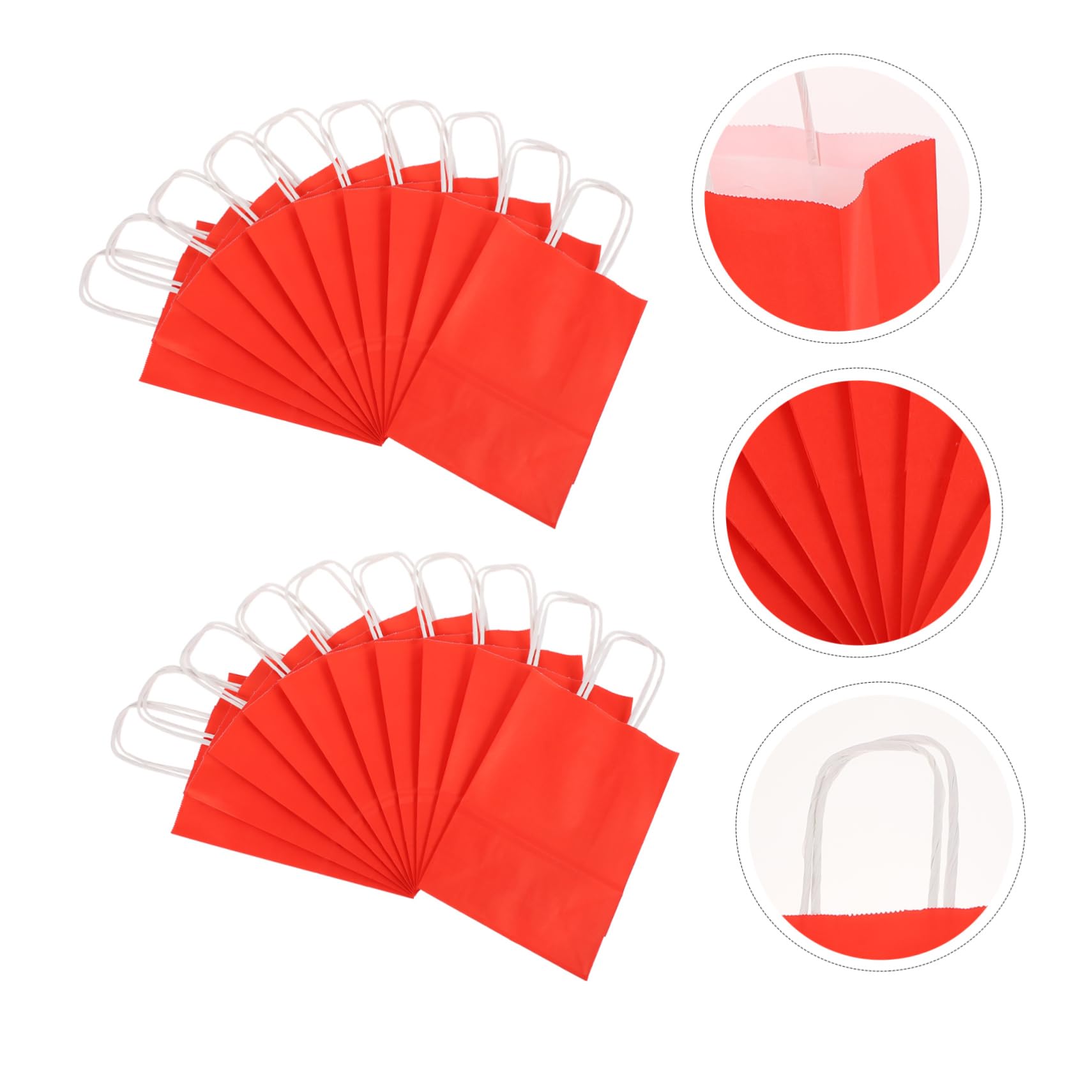 Beaupretty 75 Pièces En Papier Kraft Rouge Sachets De Bonbons En Papier Kraft Sacs De Collation De Sacs En Fourre-tout En De Noël à Emporter Rouges
