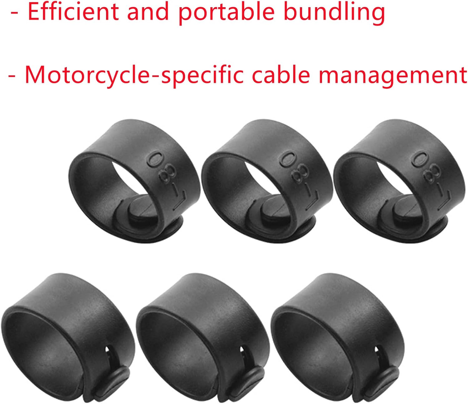 6 Pcs Rubber Cable Ties Reliable Brake Line Ties Brake Line Protector Wire Organizer for Motorcycle Frame Accessory