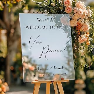 Personalized Vow Renewal Welcome Sign - Bold Vow Renewal Script Design | Custom Wedding Anniversary Décor Yard Sign
