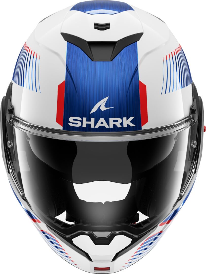 Shark, Casque Moto Modulable OXO SIKTER White Chrome Blue WUB