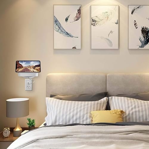 Miniatura 8 de Soporte de estante para enchufe, decoración de baño con gestión de cables integrada, una solución de ahorro de espacio para Homepod Mini, Google