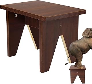 Wooden Step Stool for Adults - Stepping Stool - Small Foot Stool Bed Step Stools for High Beds for Kids Easy Assemble with Non-Slip Pads (Ebony)