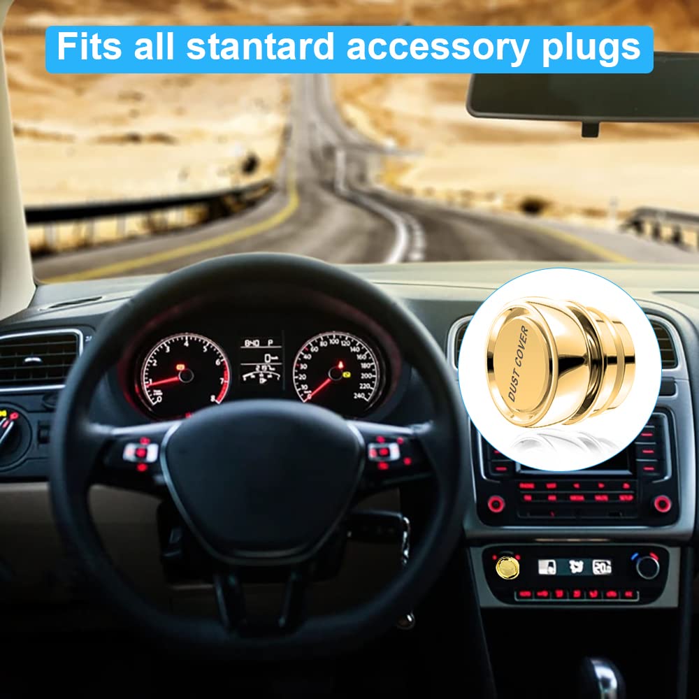 JNNJ Coperchio universale impermeabile per accendisigari auto – copertura decorativa e accessorio di ricambio (nero