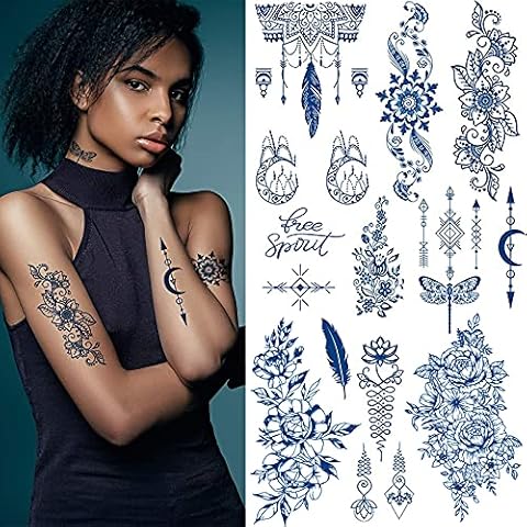 Aresvns Semi-permanent Tattoos for Women,Realistic Temporary Tattoos ,Waterproof Fake Tattoos that look real and last long 1-2 weeks Cover