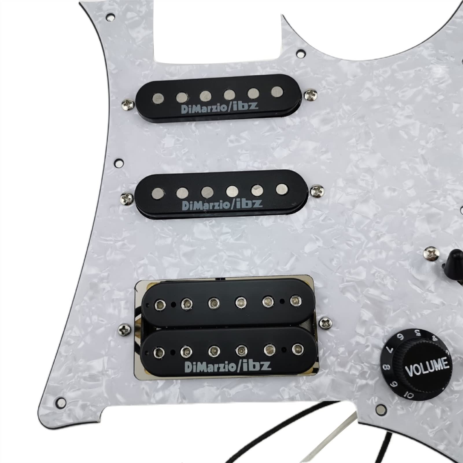 Pickguard Guitare chargé Pickups de Guitare pickguard pré-programmé Alnico 5 SSH Harnais de câblage Harnais Pickups Push-Pull Single Cut Set pour Ibaz RG Séries