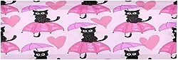 Qilmy Cortinas de gato preto no guarda-chuva para cozinha ou banheiro, sanefas de tratamento de janela com bolso para varão 137 x 45 cm para filtragem de luz, sala de estar, quarto51