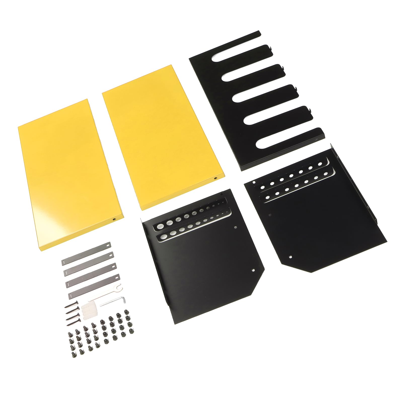 Organizador de Herramientas eléctricas, Soporte de Pared Resistente con 5 Ranuras, Estante de Almacenamiento para Taladro eléctrico, Material de Hierro para Taller de Garaje (Amarilla)