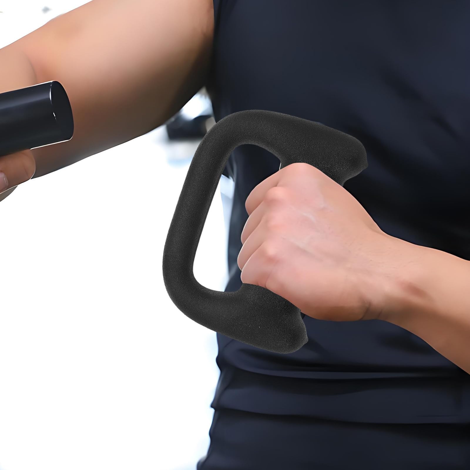Manubri da Allenamento d 2 Pezzi in Plastica Nero 0, 5 Kg