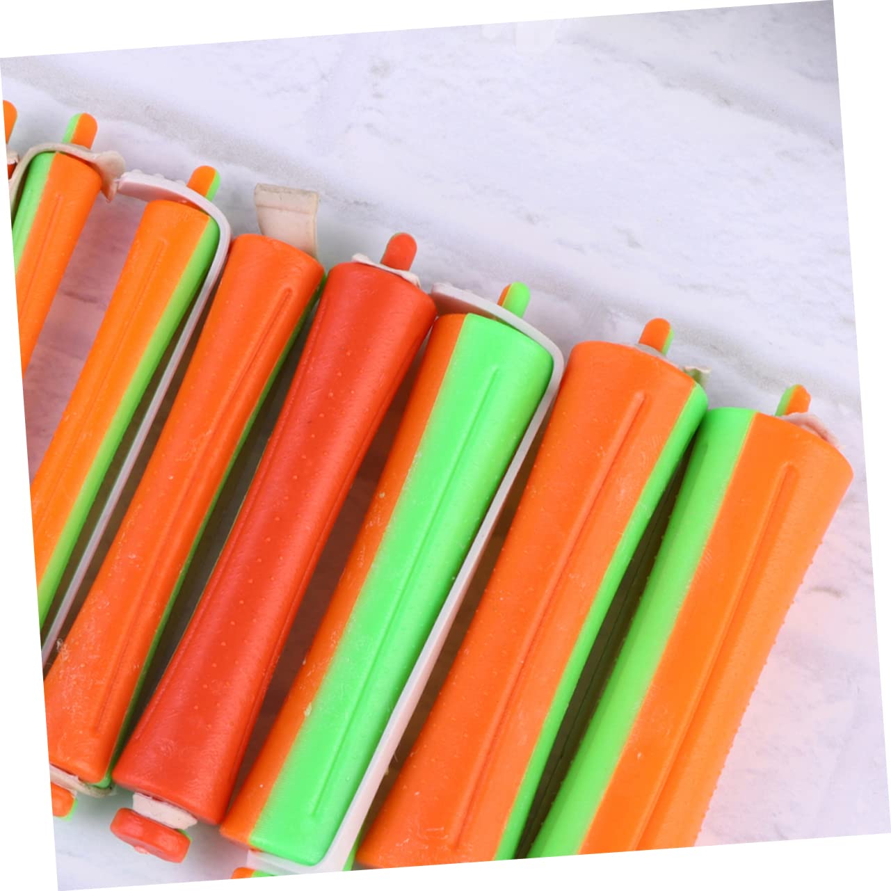 Healeved 16 Satz 160stücke Hohl Lockenwickler mit Gummibändern für Kalte Wellen Zweifarbige Haarroller für Damen Styling Tools für Zuhause Zufällige Farbe