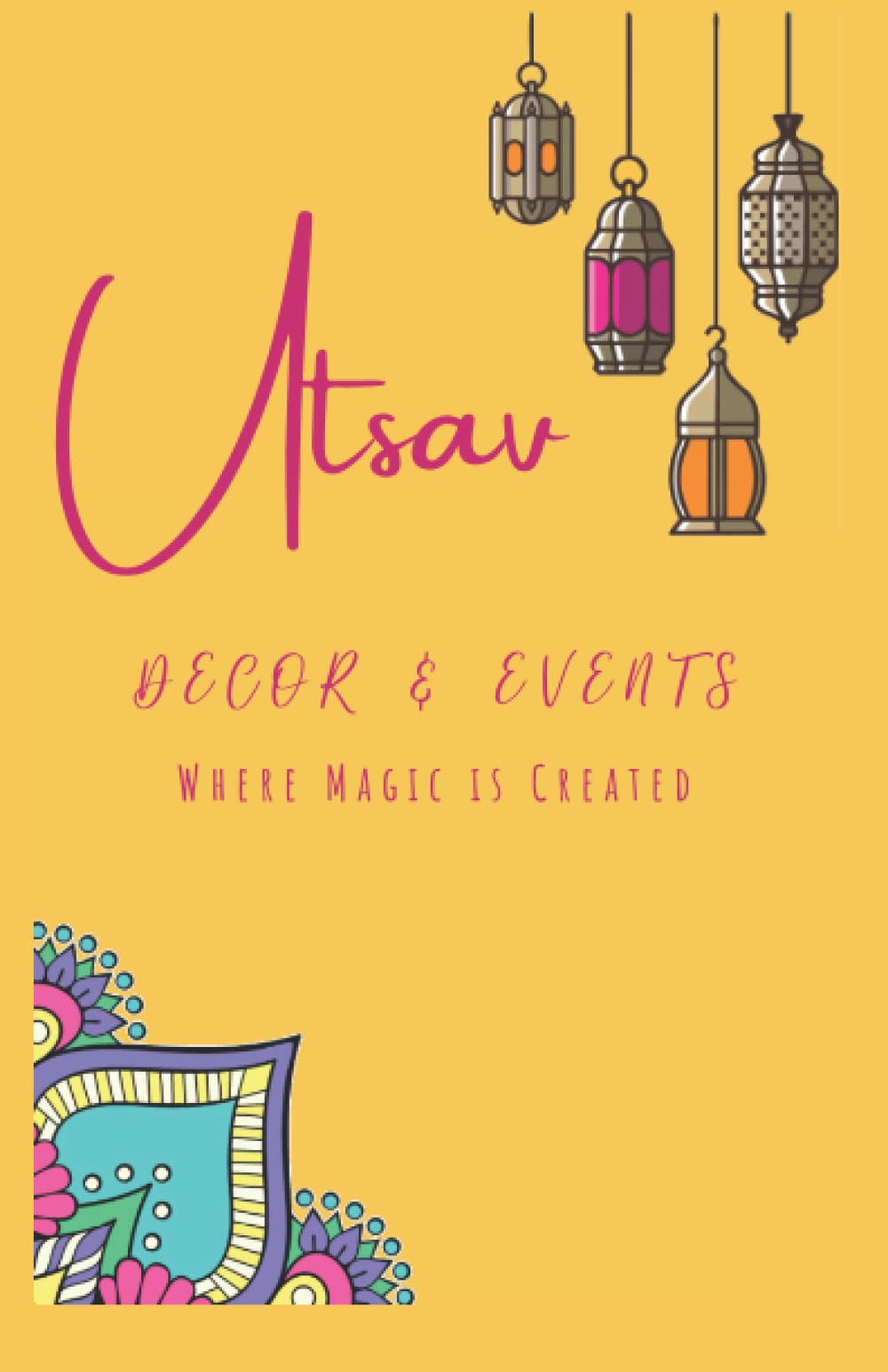 Utsav Notebook: A personalized notebook journal for Utsav Decor and Events.