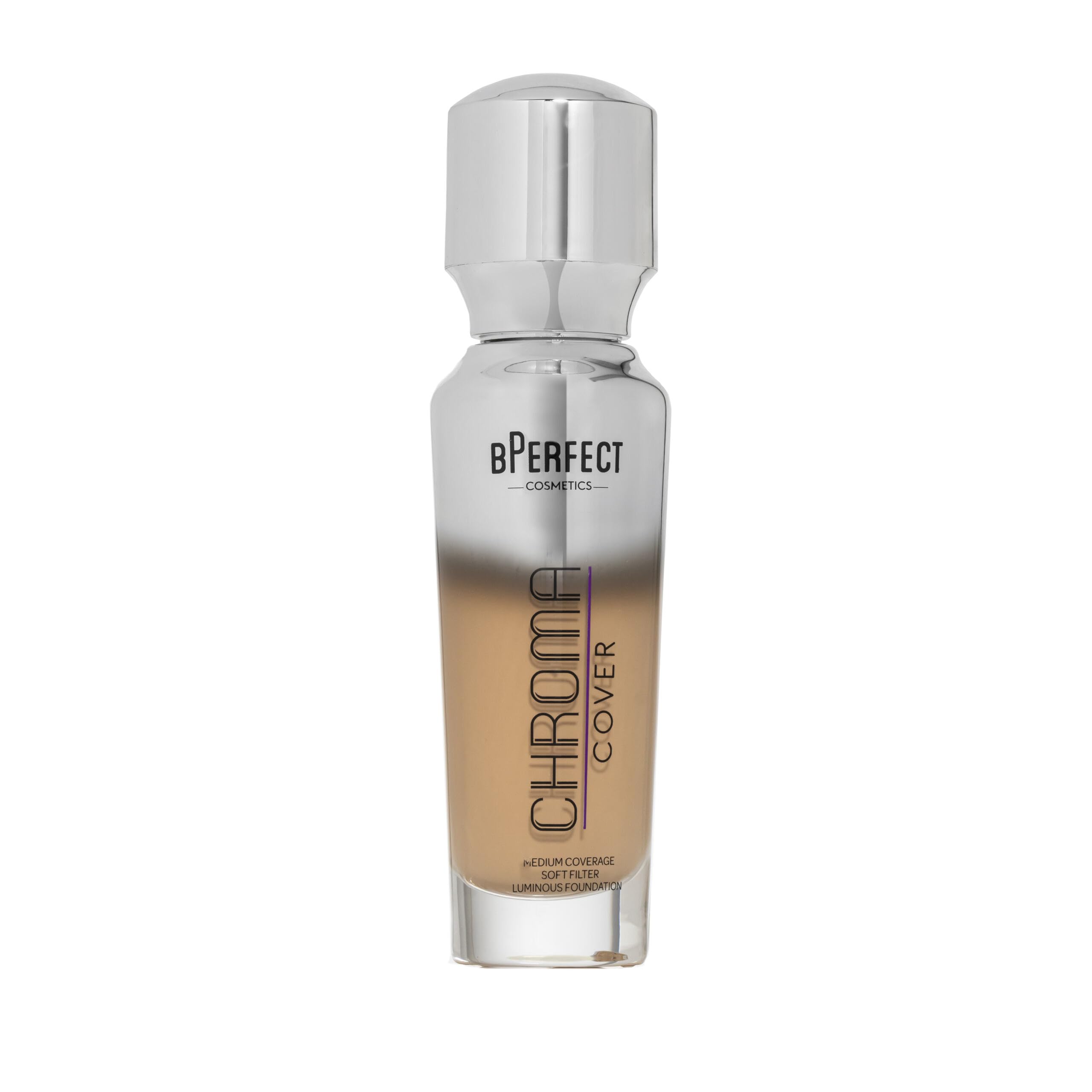 BPerfect Chroma Cover Luminous Foundation - Radiant Filter Finish, Buildable Coverage - Shade 16 - N5 Medium Neutral Golden Tan