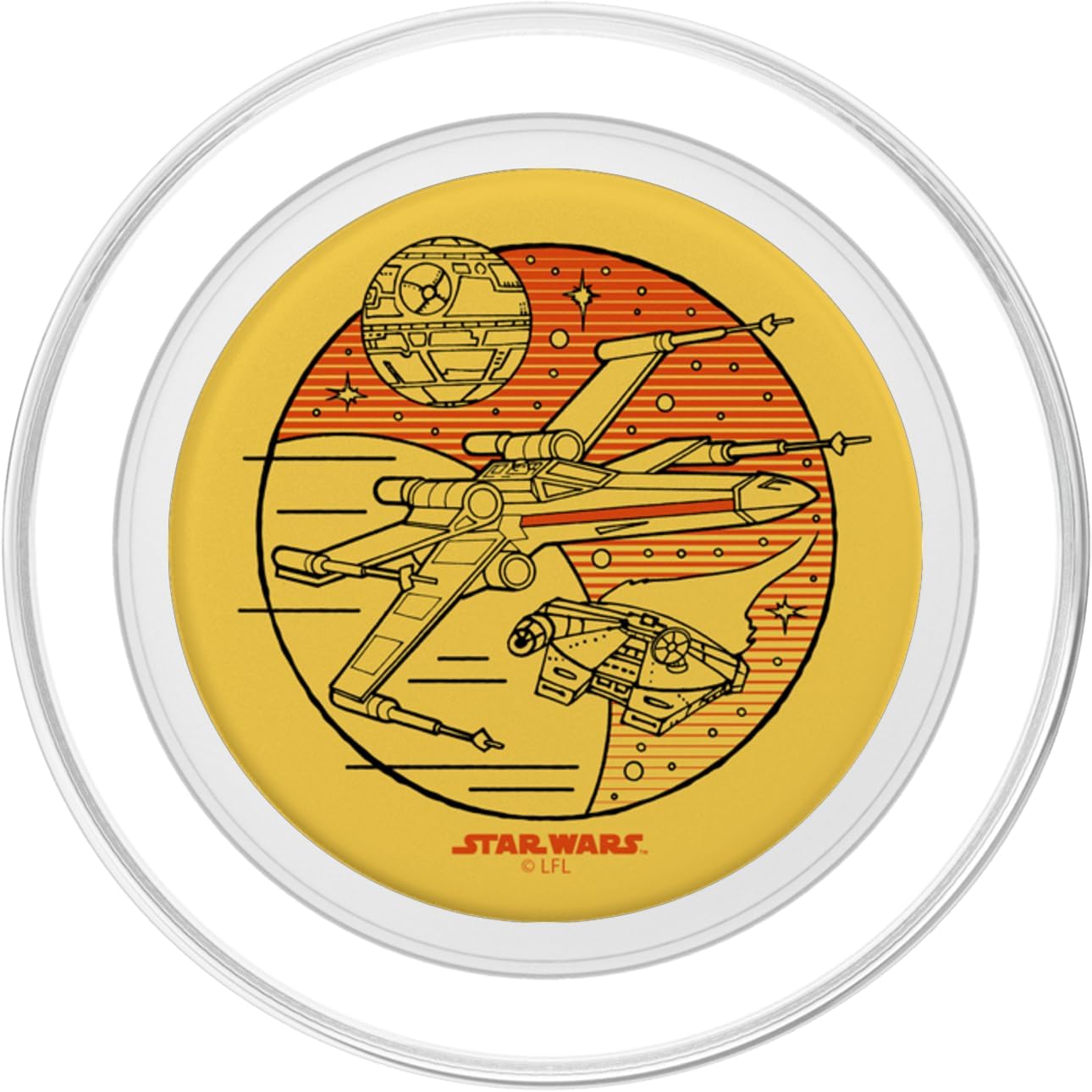 Star Wars X-Wing Millennium Falcon Death Star Circle PopSockets PopGrip for MagSafe