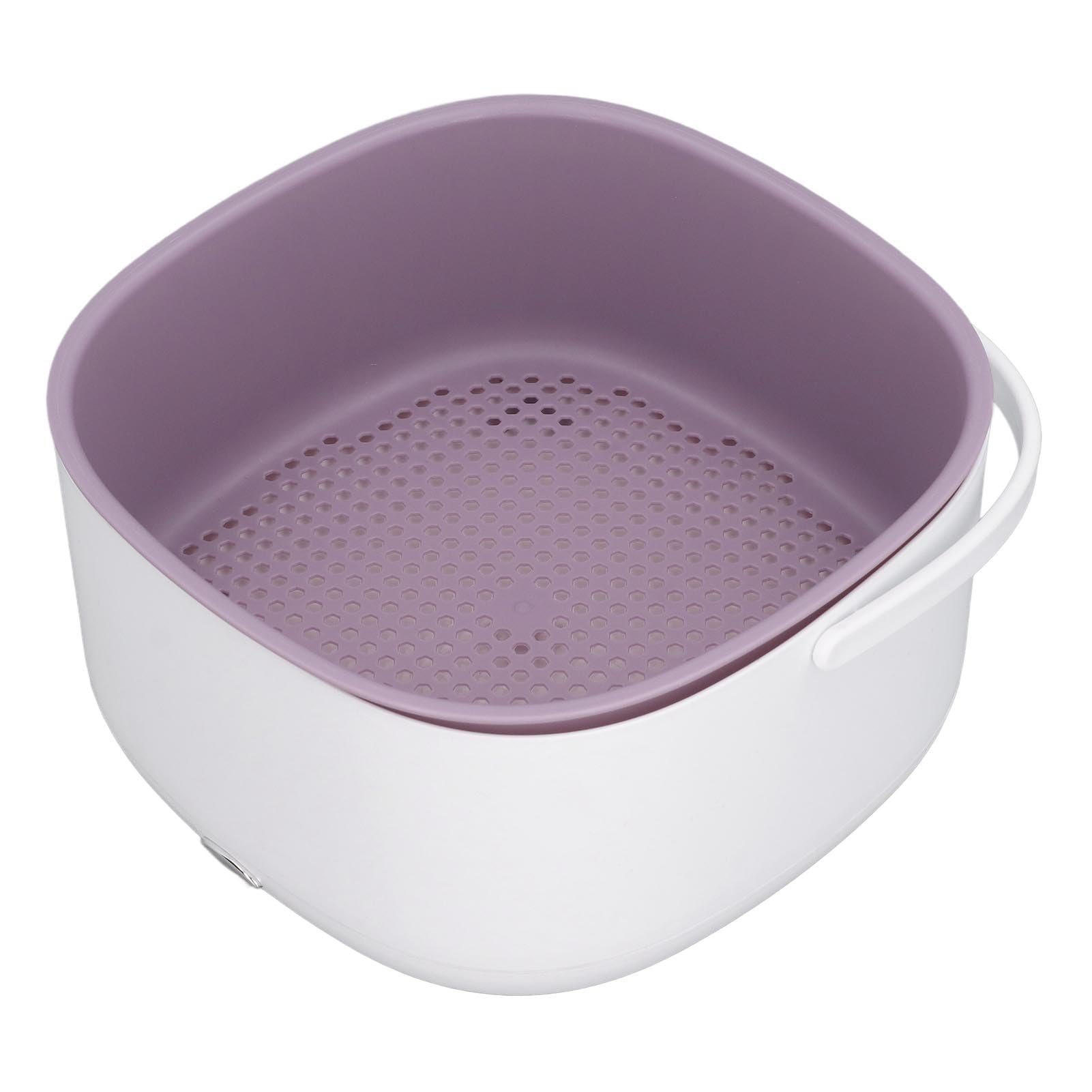 Baschi di lavaggio di frutta e verdura elettrica Purificatore di drenaggio a doppio strato per cucina per alimenti efficienti per la pulizia degli ingredienti PP 23x23x13cm